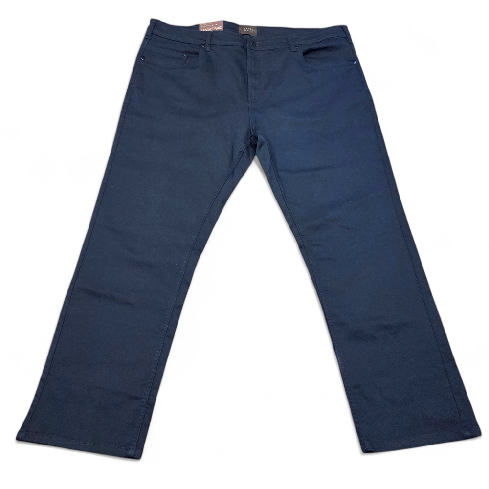 Jachs New York Mens Navy Blue Straight Fit Mid-Rise Straight Leg Pants 40x29 NWT